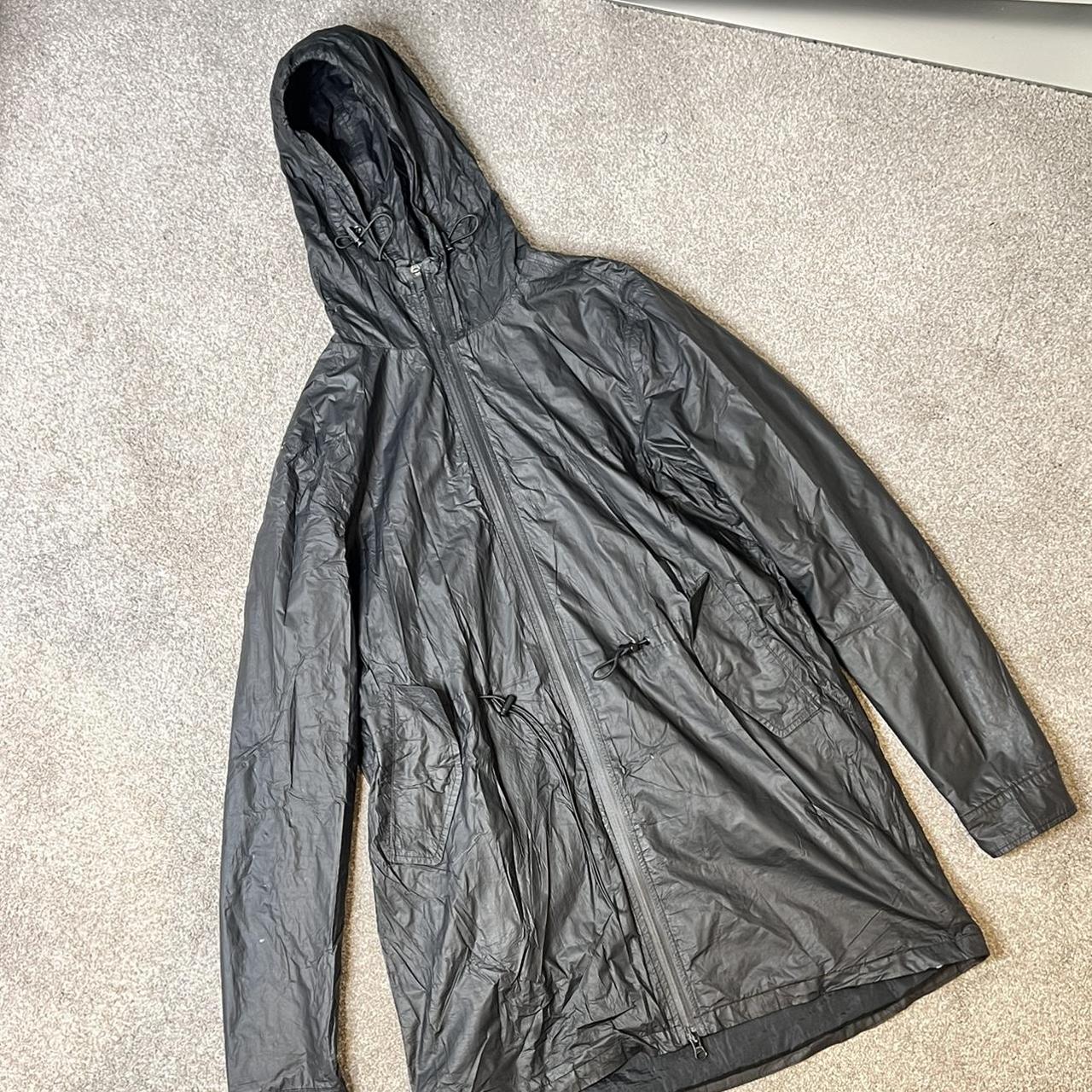 Mens Wax Rain Coat Jacket Zara Size L Adjustable... - Depop