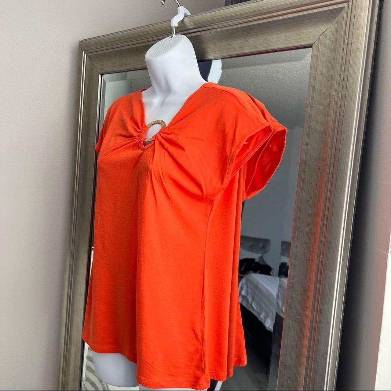 Michael kors orange store blouse