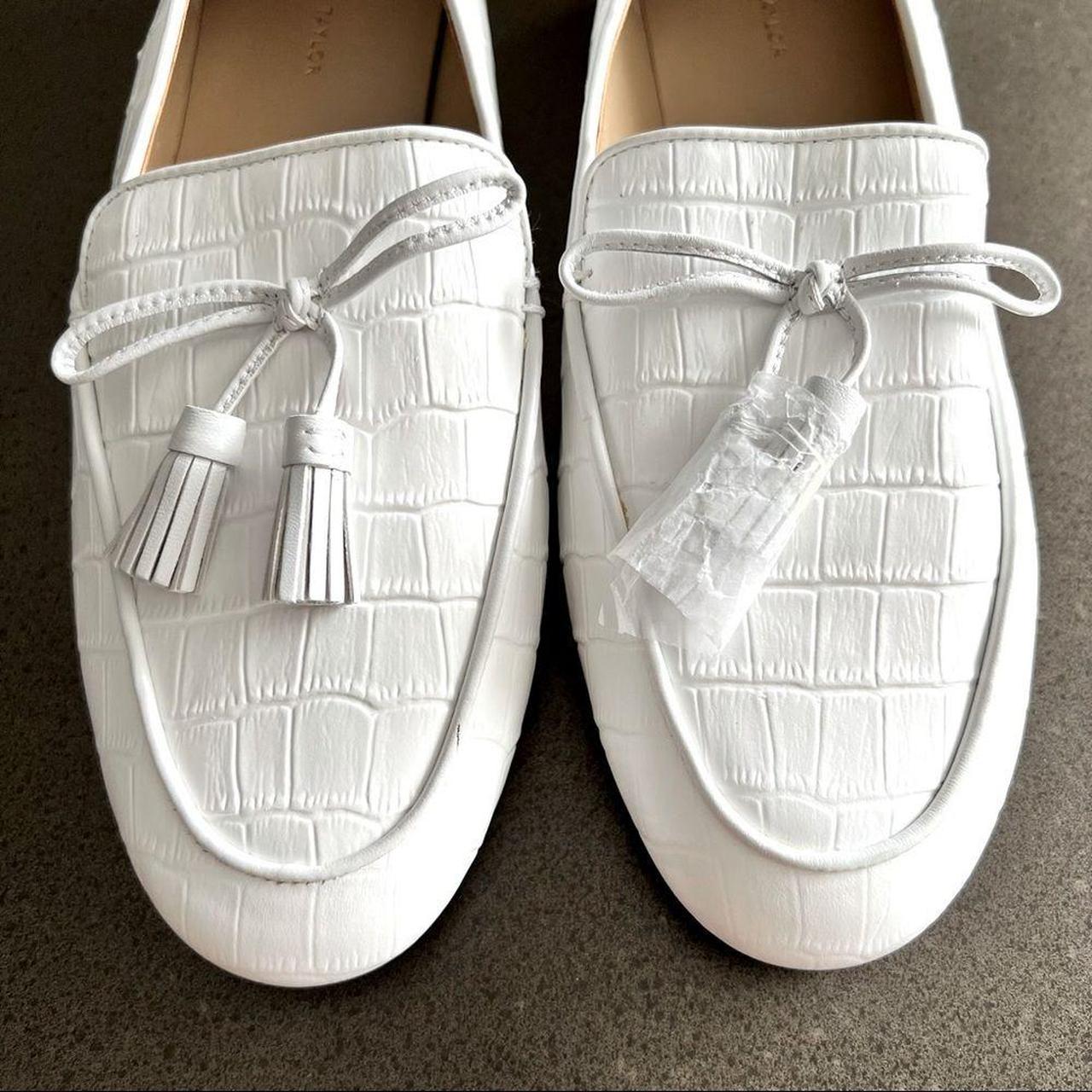Ann Taylor Women's White Loafers | Depop