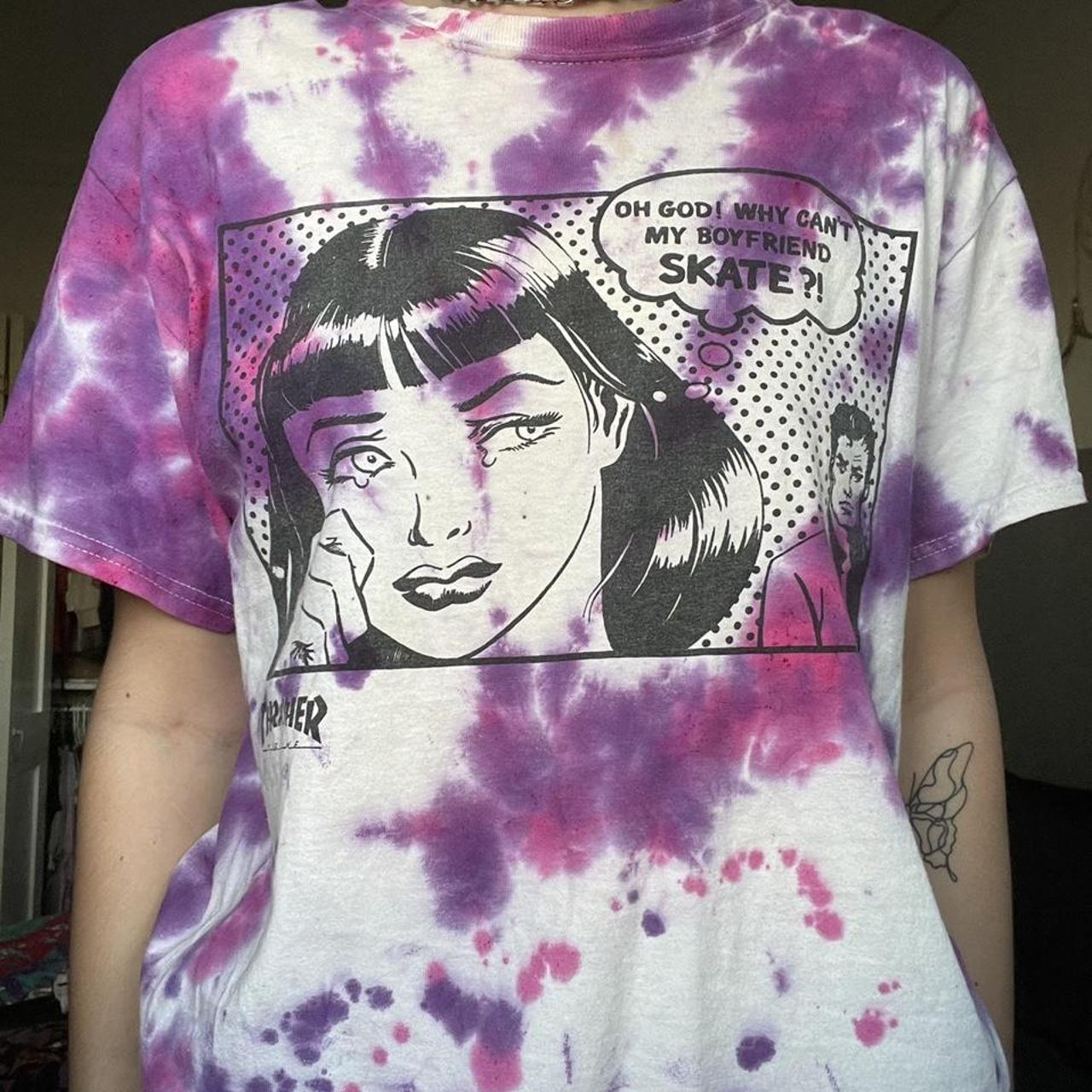 Thrasher tie dye shirt womens sale