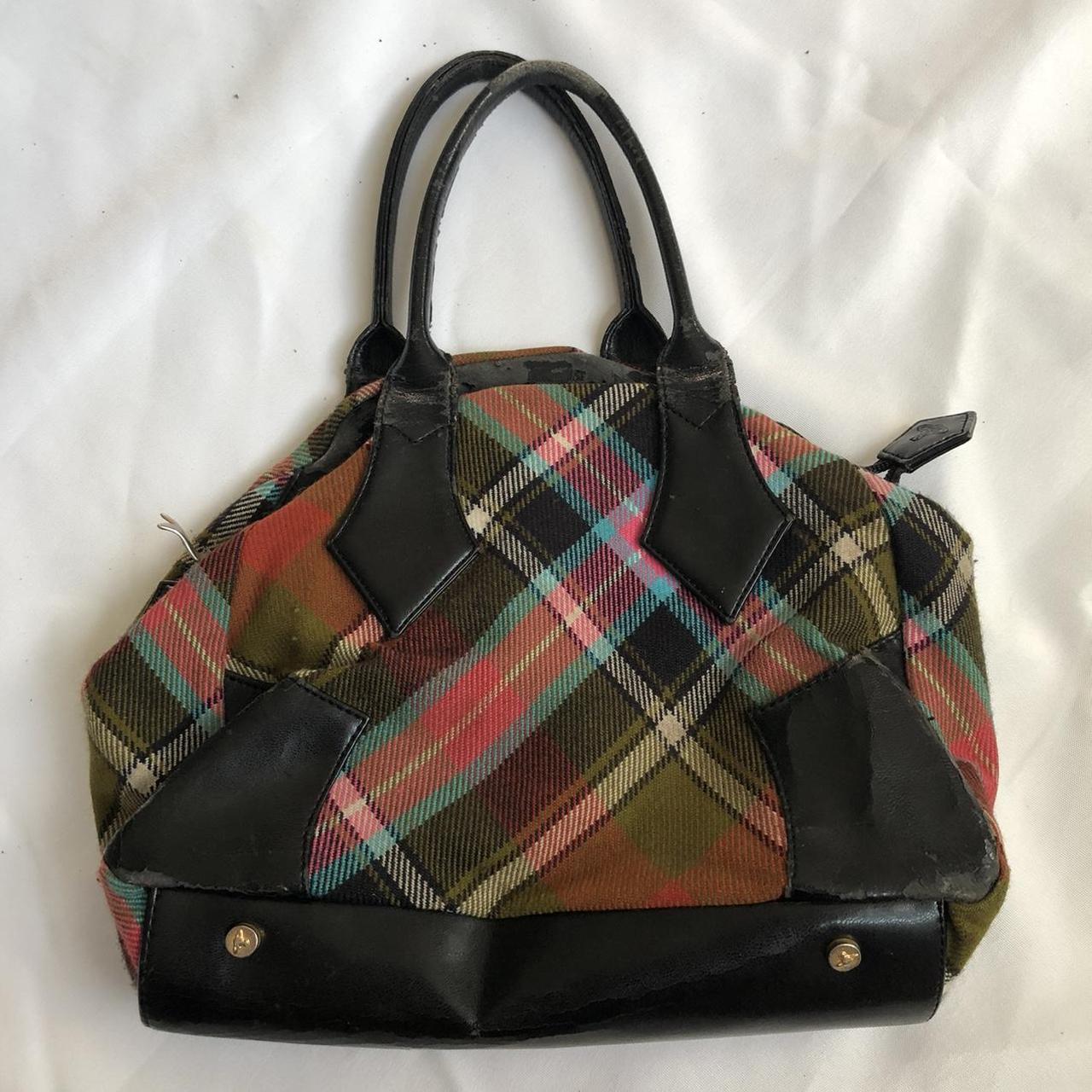 Vintage Vivienne Westwood tartan bag Has leather... - Depop