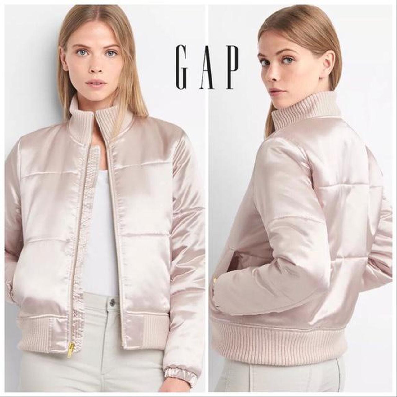 gap satin bomber jacket