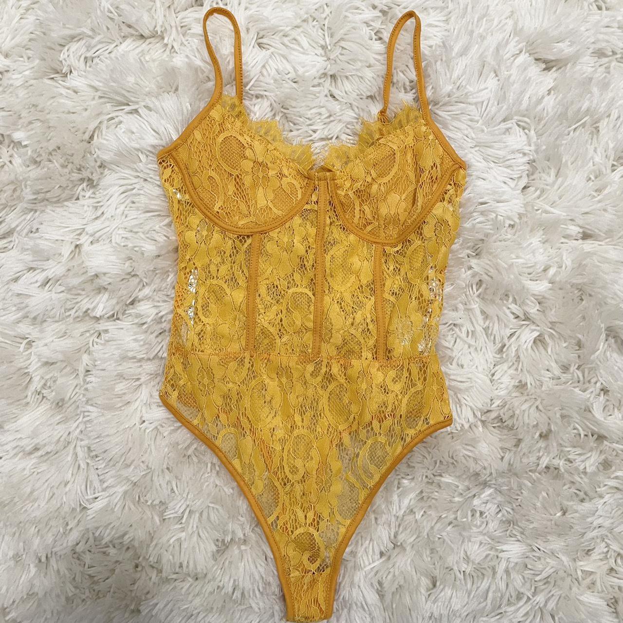 Yellow Lace Bodysuit -  Canada