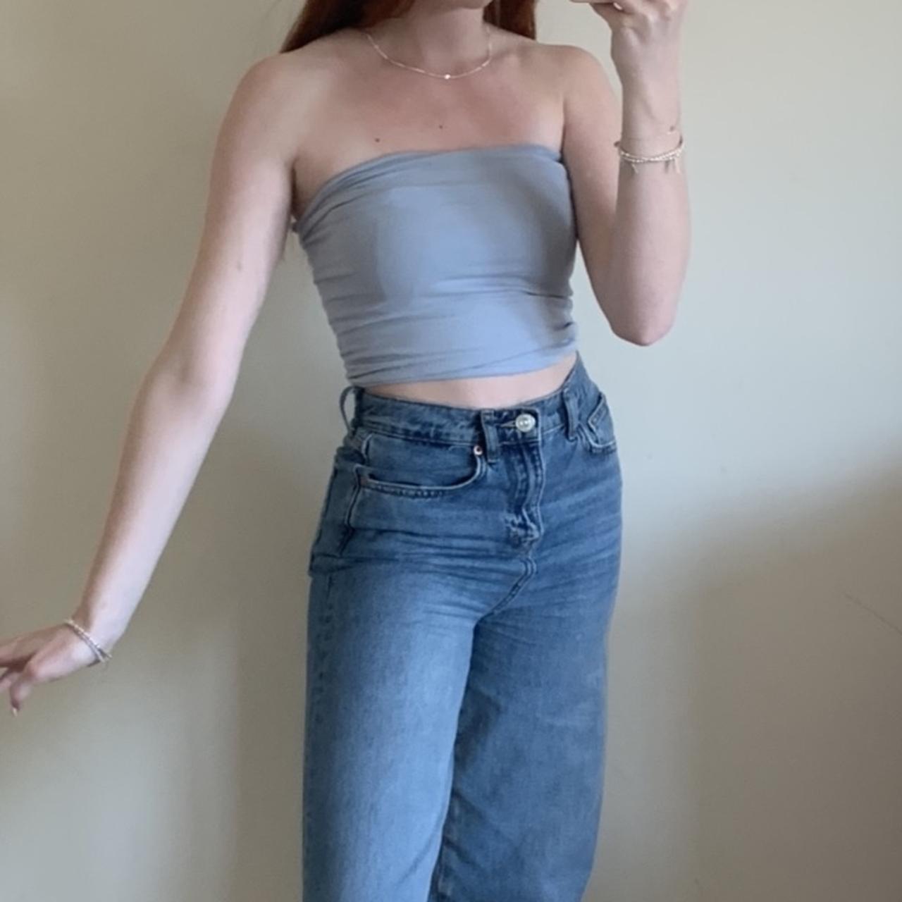 brandy Melville blue tube top 💙 in great condition :) - Depop