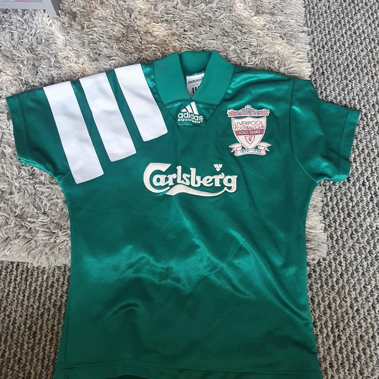 Red warrior Liverpool soccer jersey Size L Hmu if - Depop