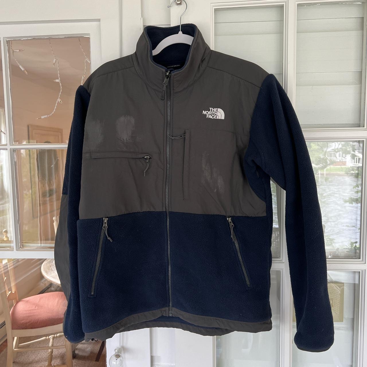 Used north face jacket. Warm, mens size medium. Navy... Depop