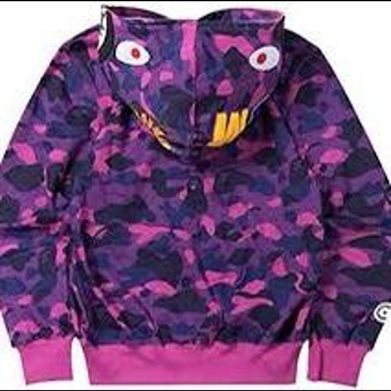 Purple bape hoodie Depop