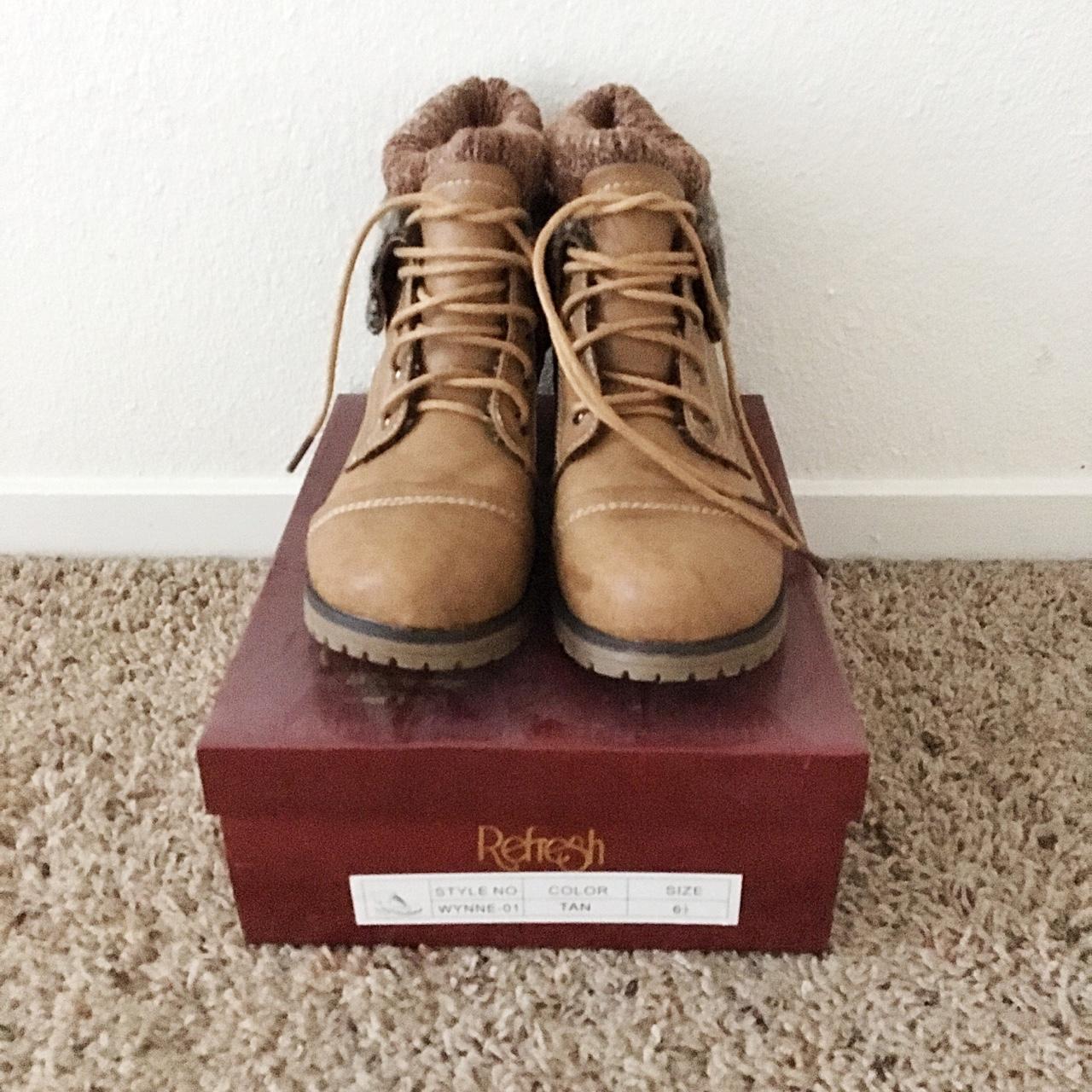 A'GACI Women's Khaki and Brown Boots (3)