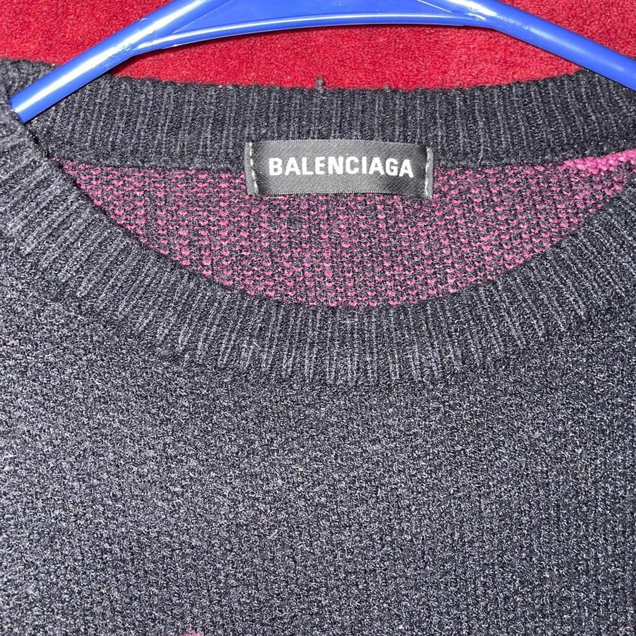 Balenciaga pink hot sale logo sweater