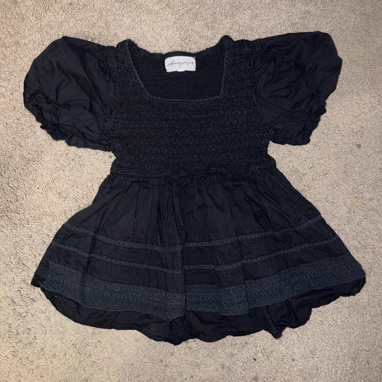 Pretty black blouse with cute puffed sleeves. Could... - Depop
