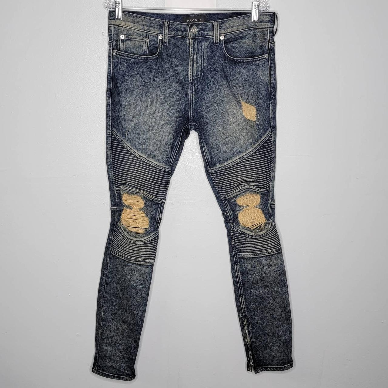 PACSUN Men's Stacked Skinny Jeans Stretch Size Depop