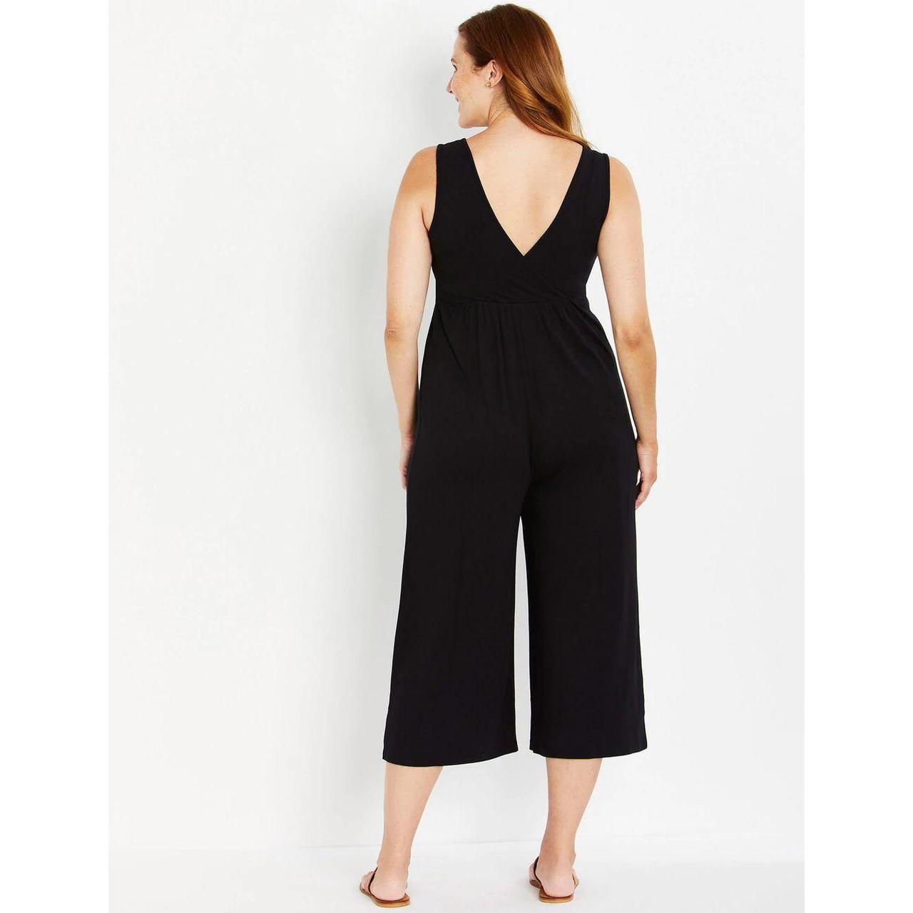Motherhood Maternity Women's Black Jumpsuit Depop