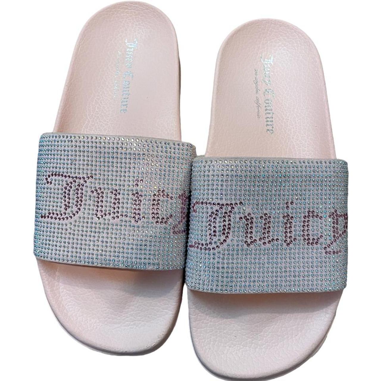 Juicy Couture Women's Pink Slides Depop