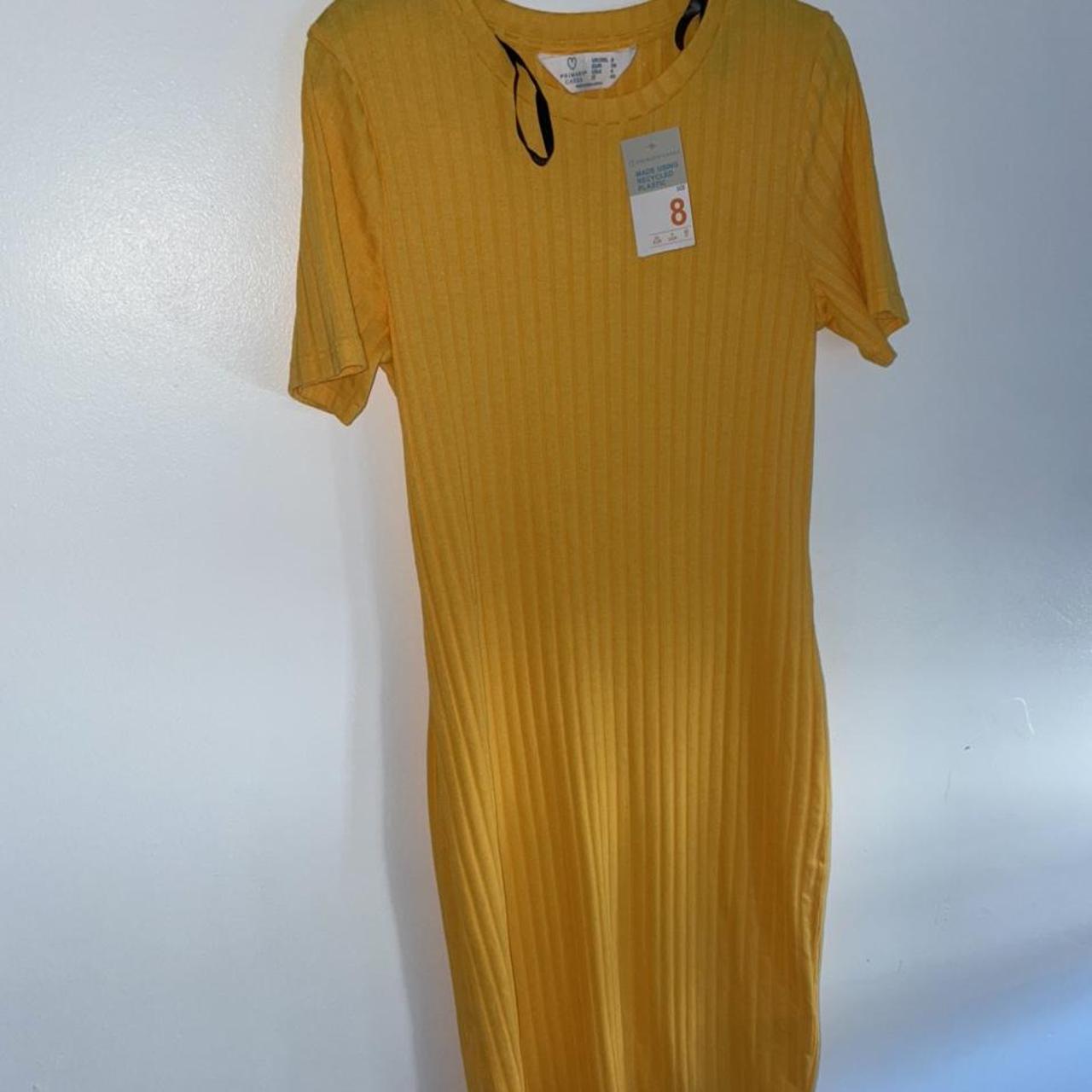 Mustard yellow primark bodycon dress brand new size... Depop