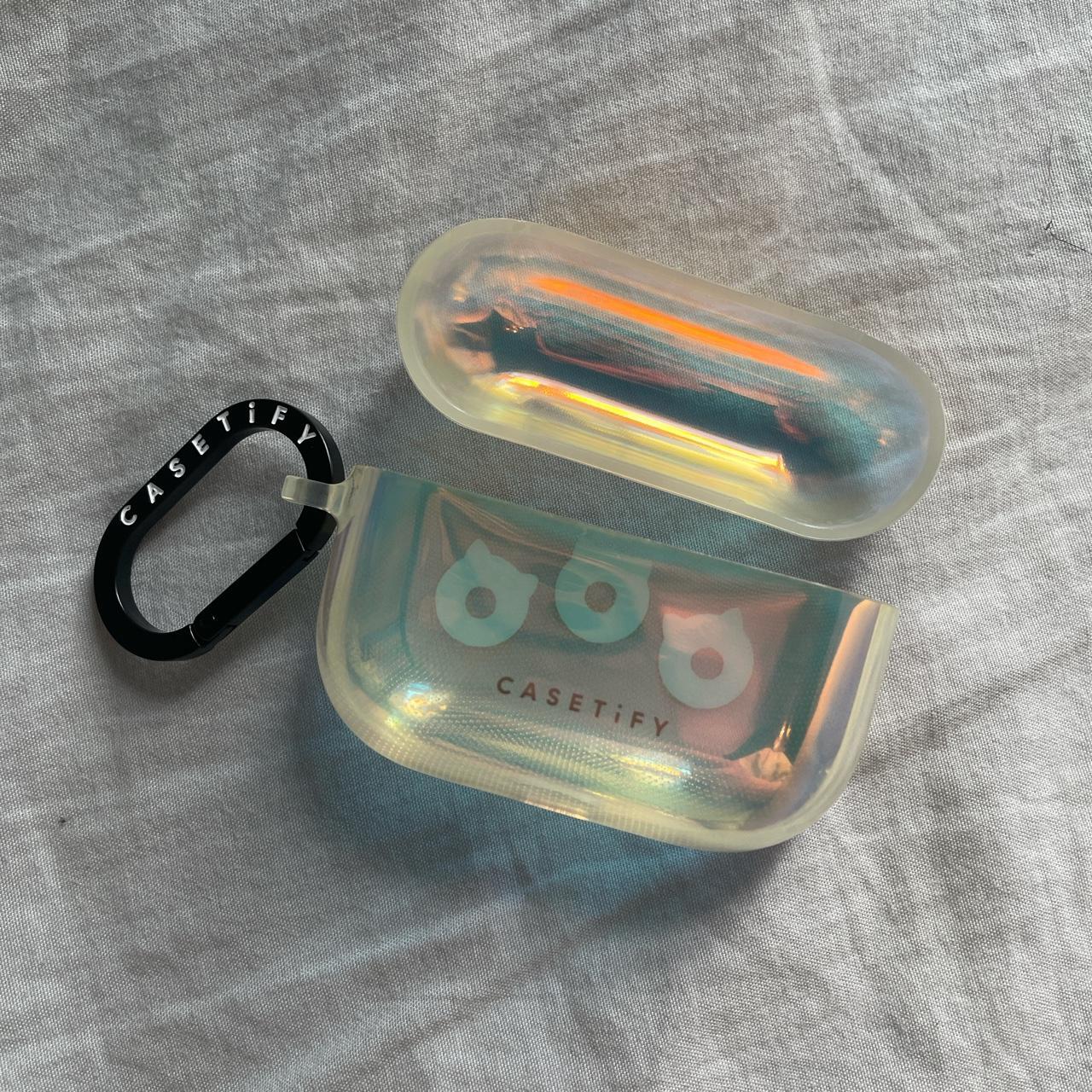 Casetify AirPod Pro case, iridescent cat donut... Depop