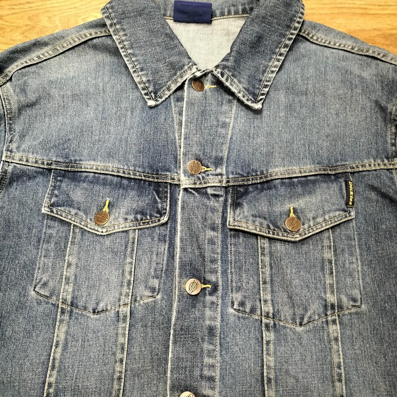 Vintage Dickies 90s Denim Work Jacket. Brander's... - Depop