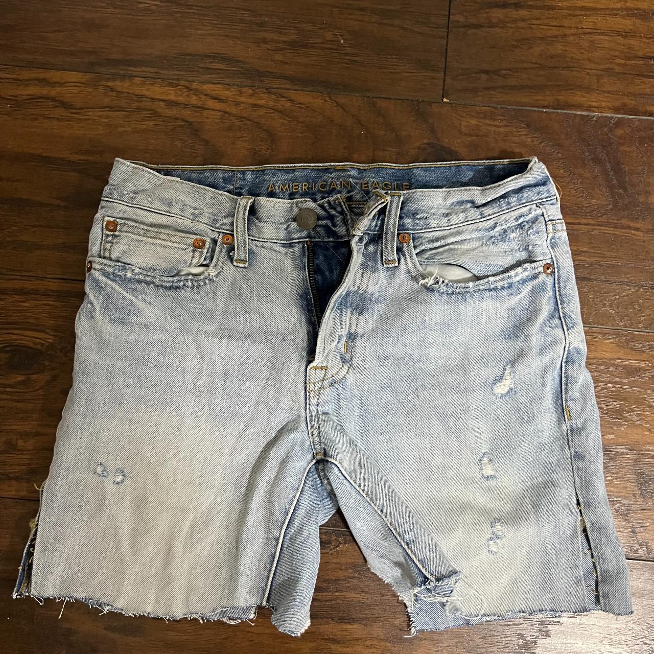 American Eagle Outfitters Men's Blue Shorts Depop