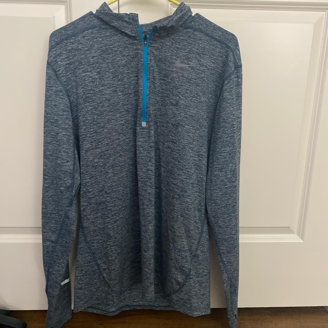 Nike Dri Fit Quarter Zip #Nike #QuarterZip #Blue... - Depop