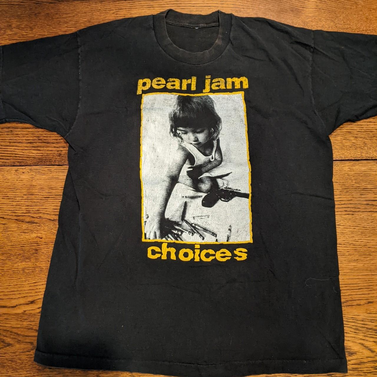 Official Pearl Jam concert t shirt from the 1990's... - Depop