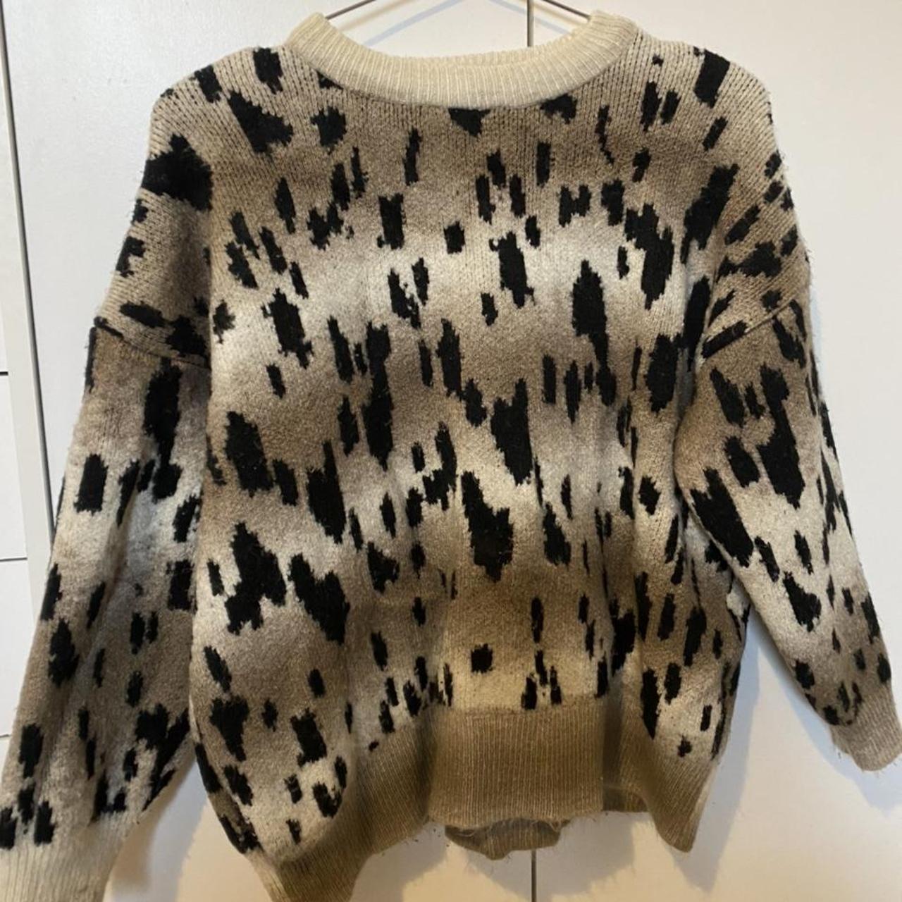 Leopard print 2025 jumper topshop