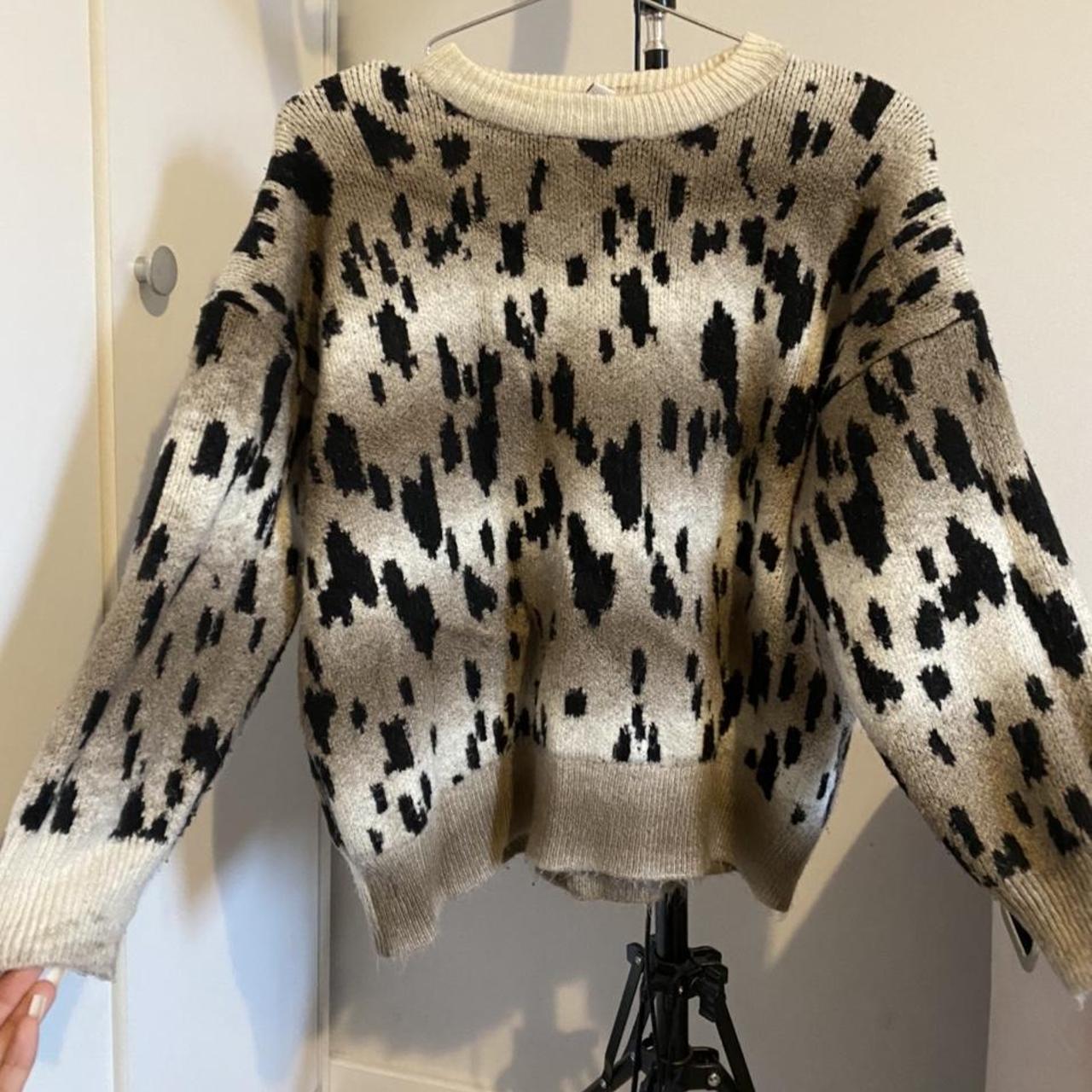 Leopard print 2025 jumper topshop