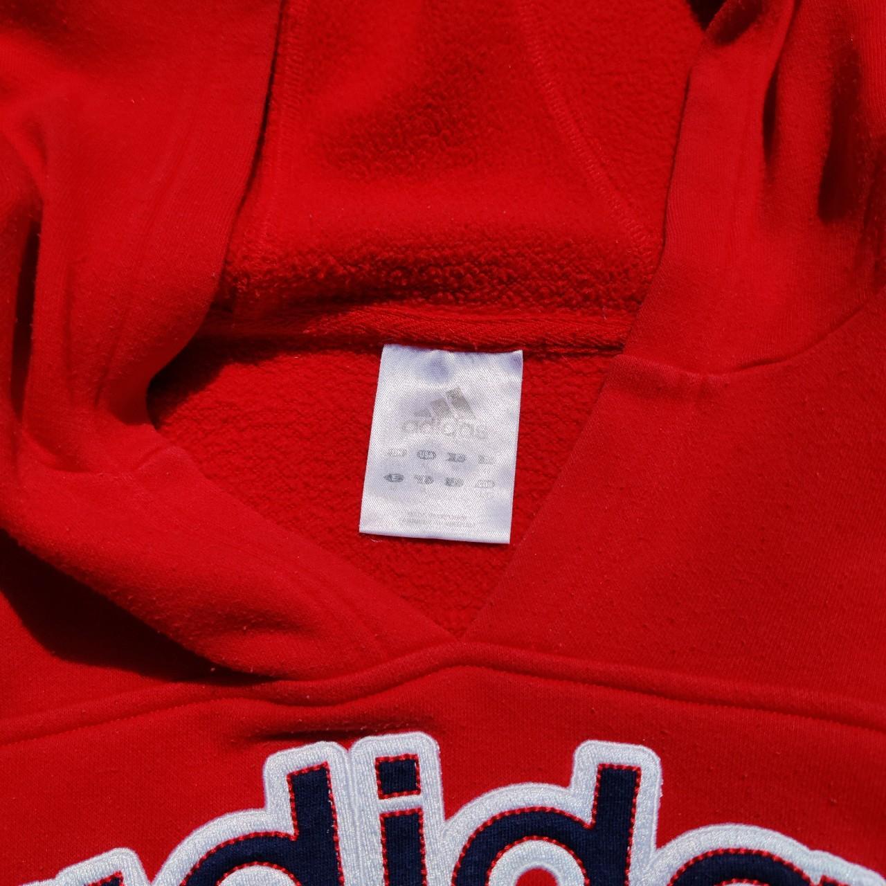 y2k red adidas hoodie ------------- 70% Cotton, 30%... - Depop