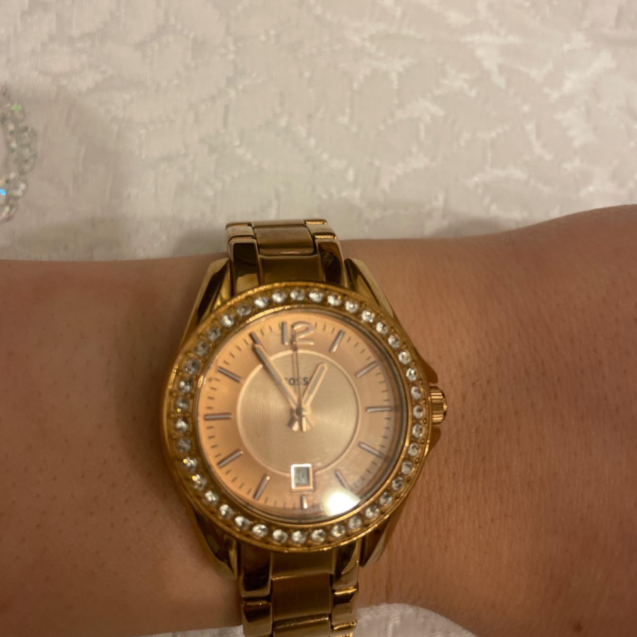 Rose Gold Fossil Watch