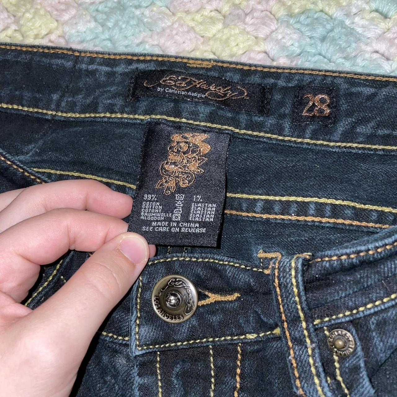 low rise ed hardy skinny jeans. i bought from... - Depop