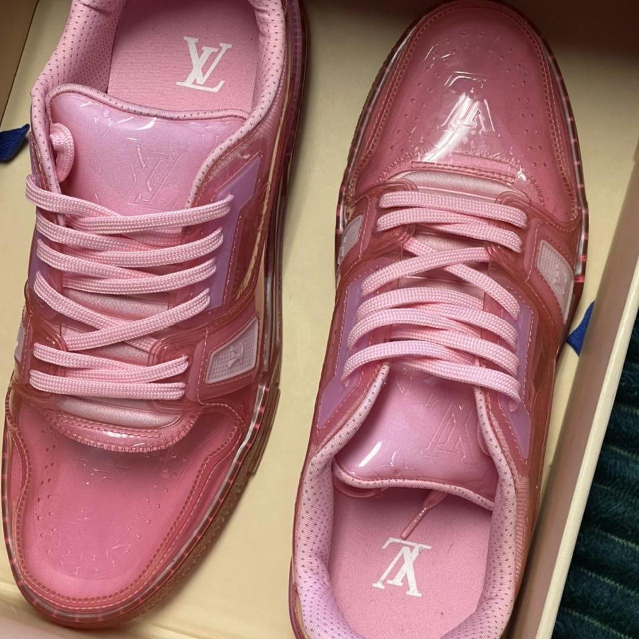 Louis Vuitton - Authenticated LV Trainer Trainer - Leather Pink Plain for Men, Never Worn