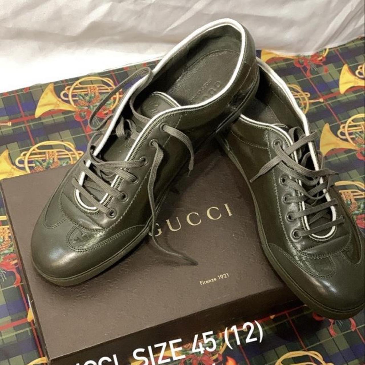 Olive green gucci shoes online