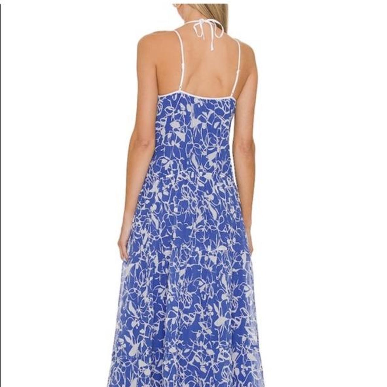 SIMKHAI Cosima Printed Dress in Amalfi Blue