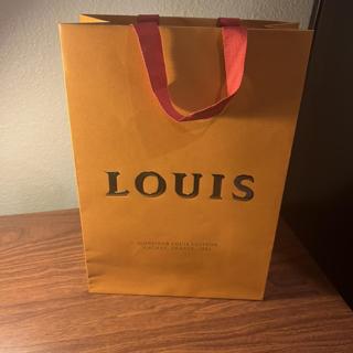 Louis voutton paper shopping 🛍 bag orange logo in black