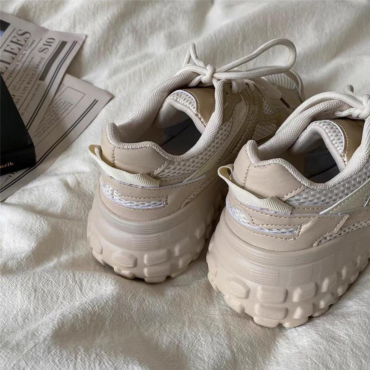 Women's Cream Trainers Depop