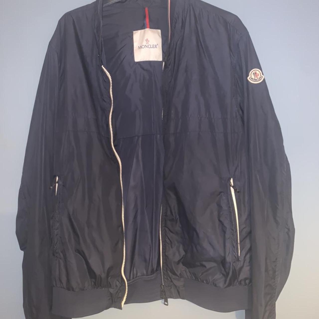 Mens black moncler jacket Size 4 medium 9/10... Depop