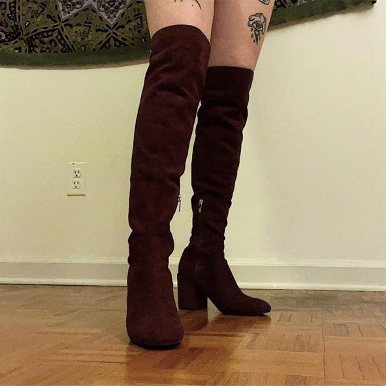 Marc fisher burgundy boots best sale