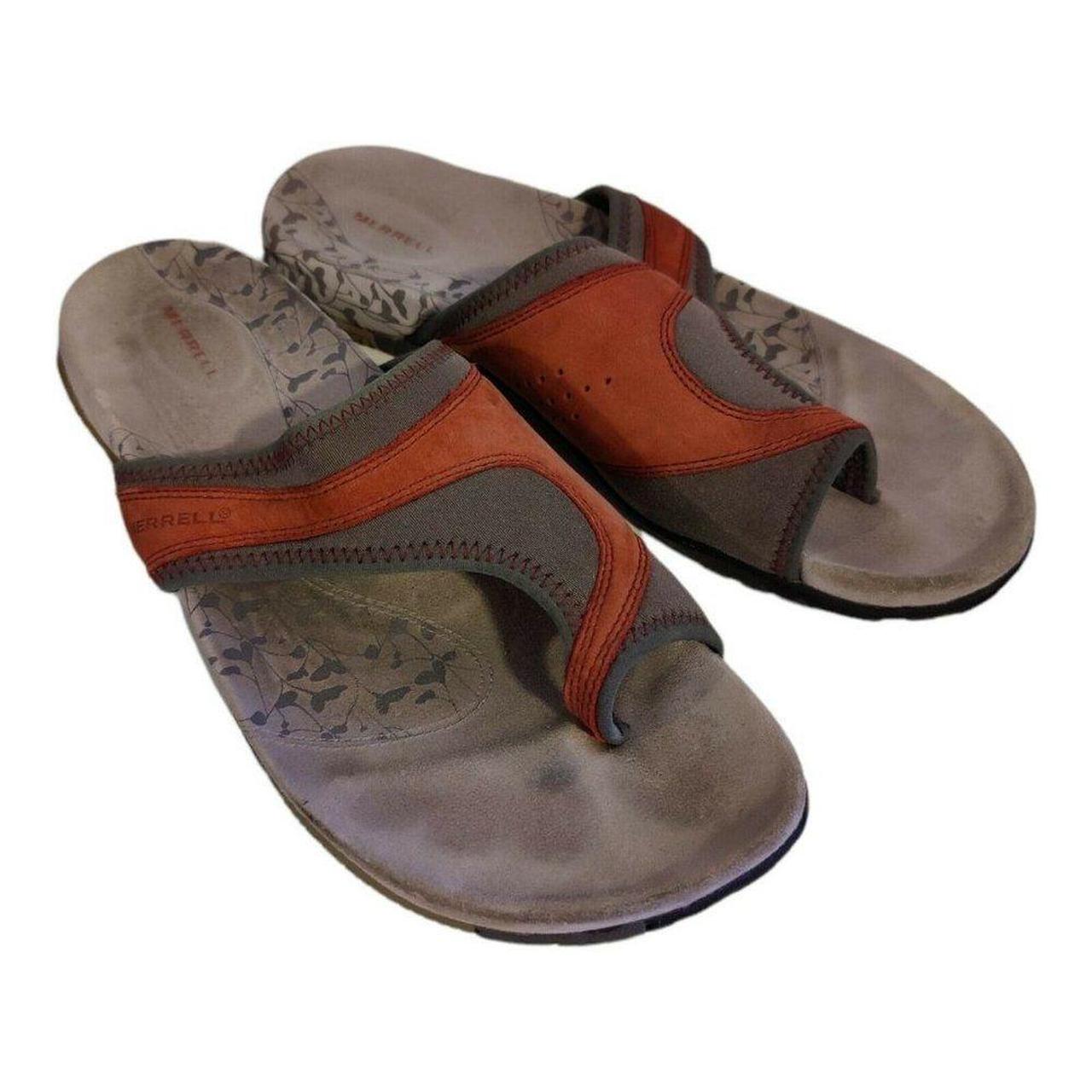 Merrell Womens Genoa rust Slip On Flip Flop Sandals... - Depop