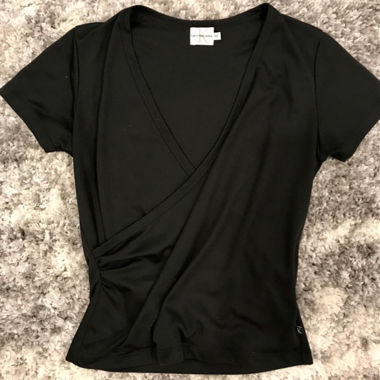 Calvin Klein Jeans Women's Black Blouse | Depop