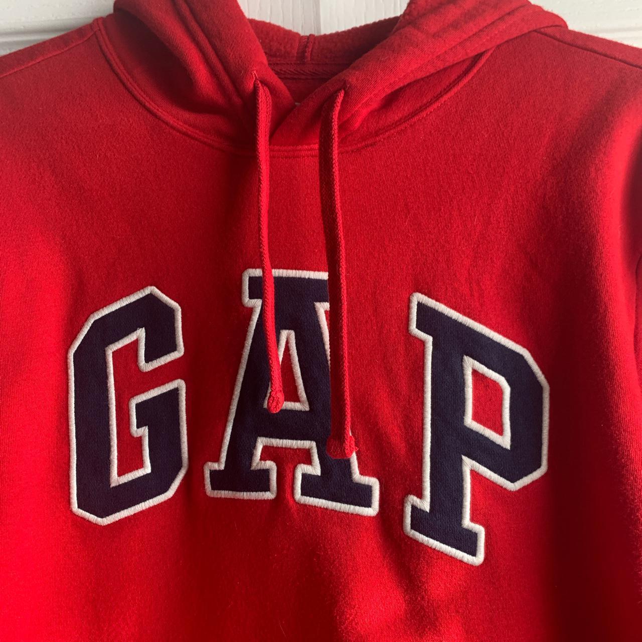 mens gap logo hoodie, in great condition, message me... - Depop
