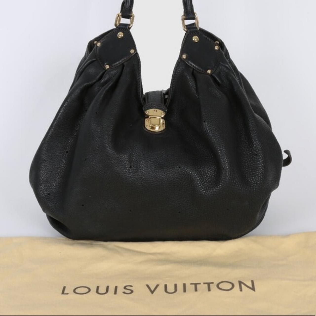 Louis Vuitton, Bags, Like New Black Leather Louis Vuitton Mahina Xl