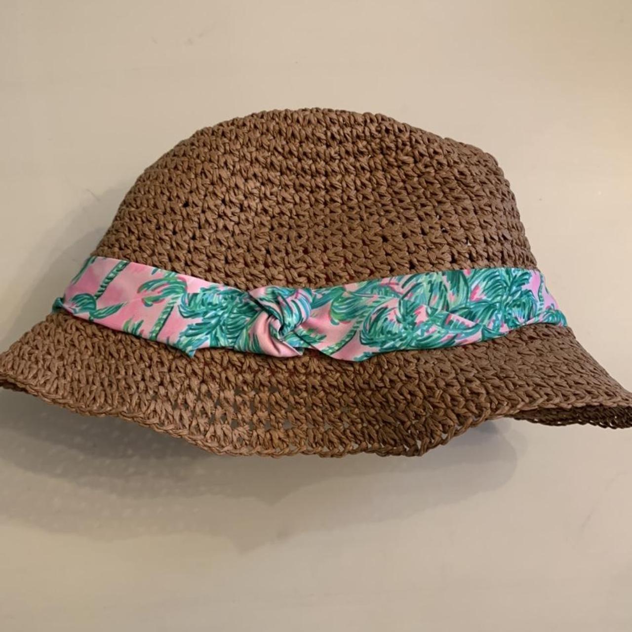 Lilly Pulitzer Women's Tan and Pink Hat