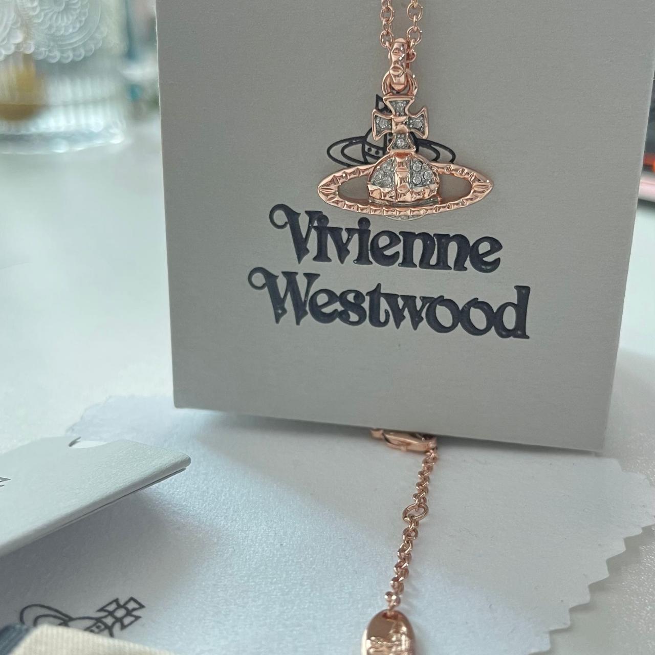 Vivienne Westwood Women's Silver and Tan Jewellery | Depop