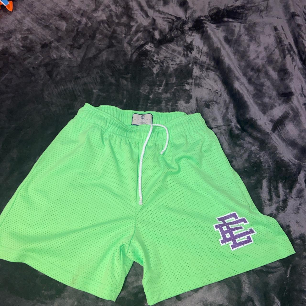 Men's Green and Purple Shorts | Depop