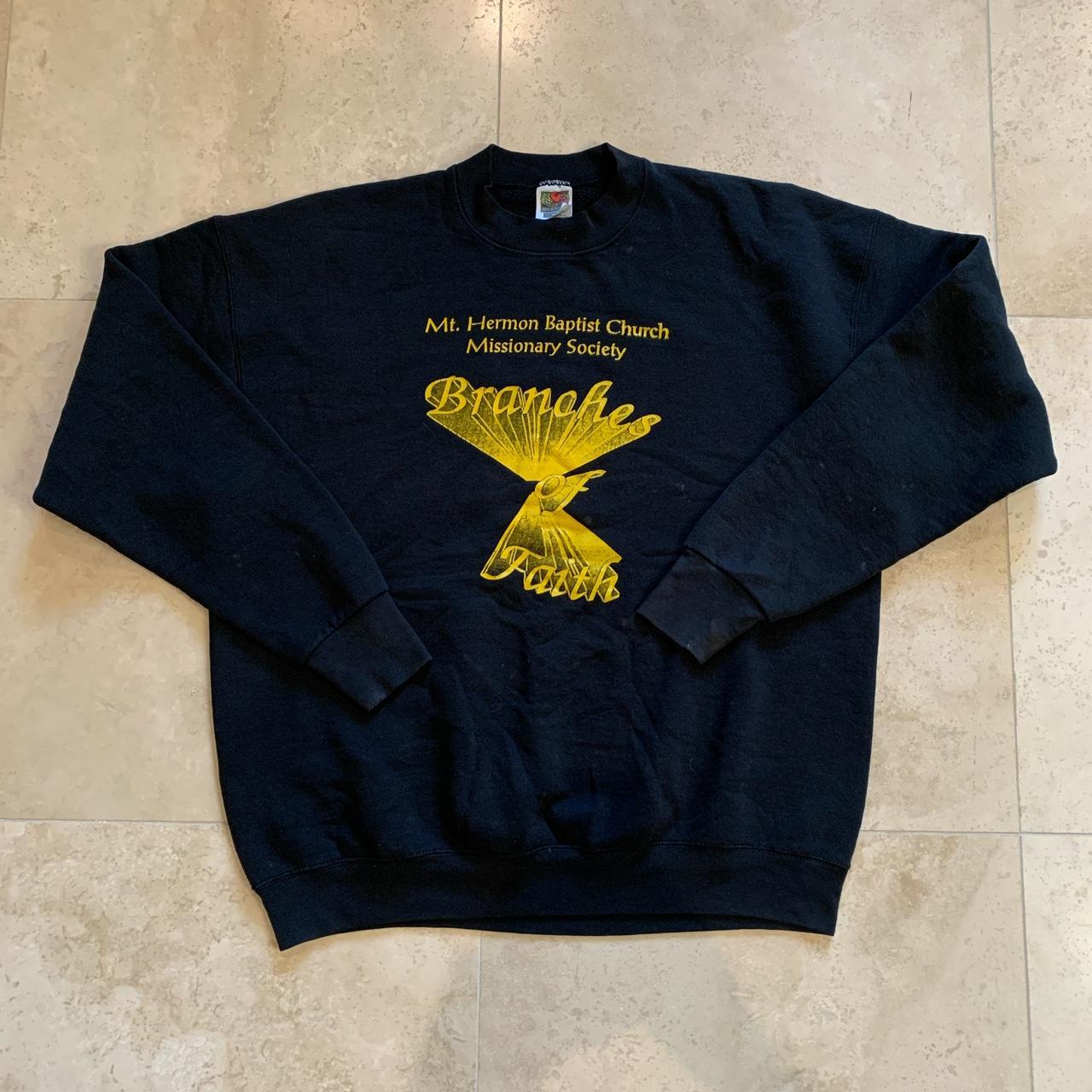 1995 vintage branches of faith sweatshirt, open to... - Depop