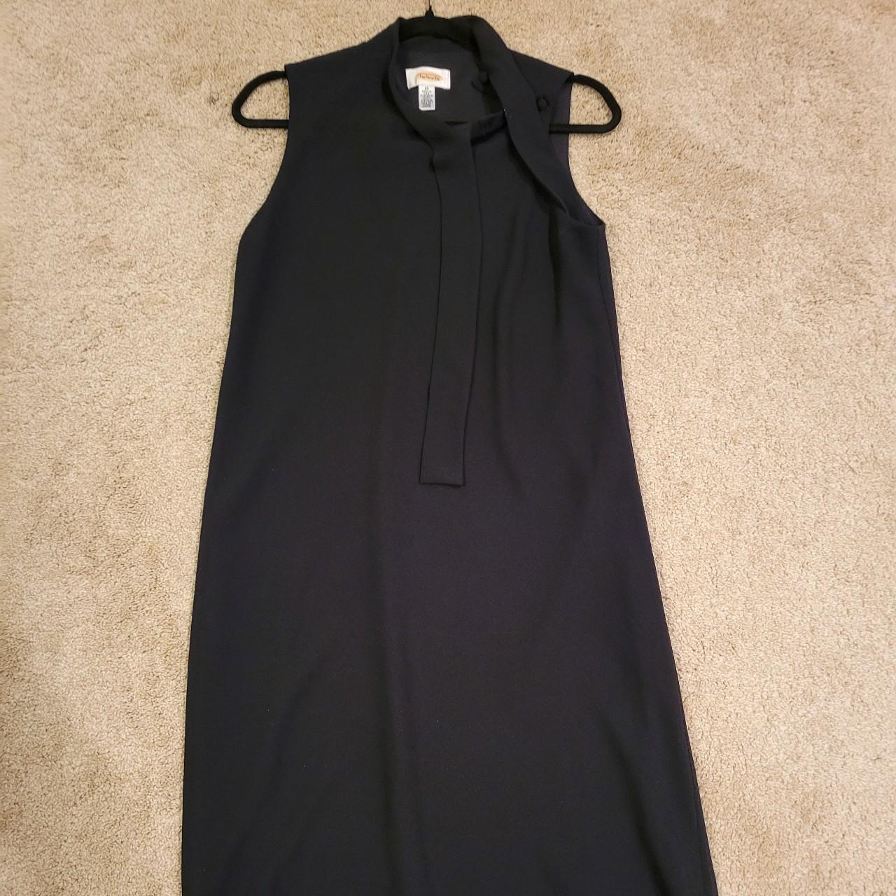 Vintage. Back high neckline dress with two side... - Depop