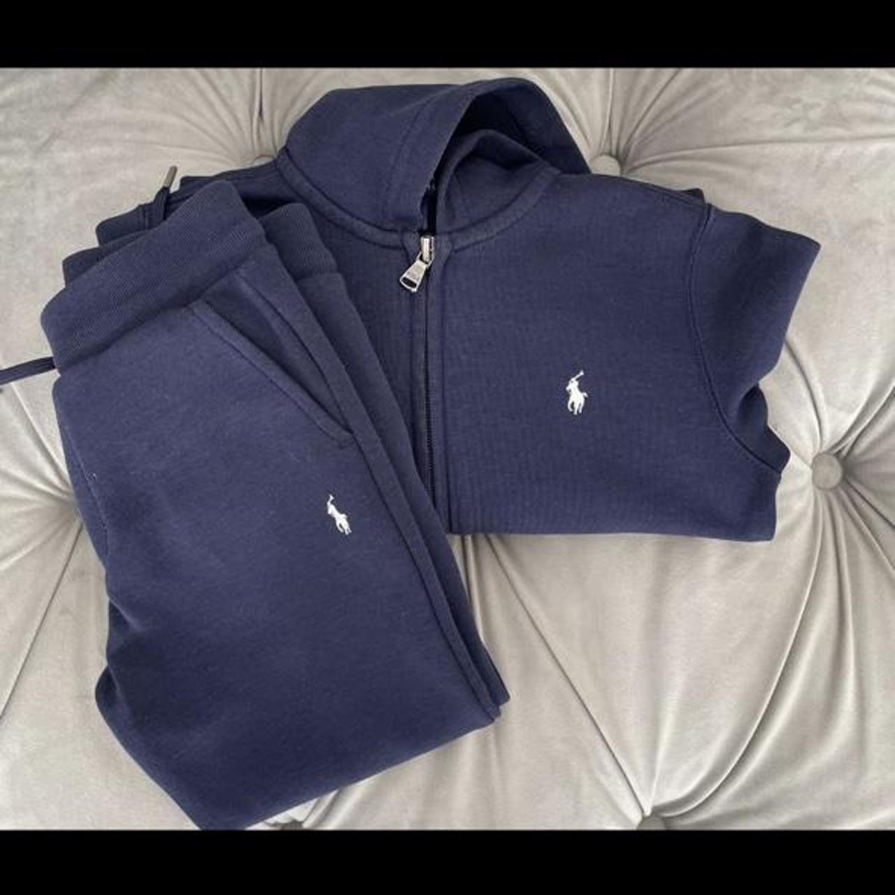 Boys navy Ralph Lauren tracksuit age 3 Very good... - Depop