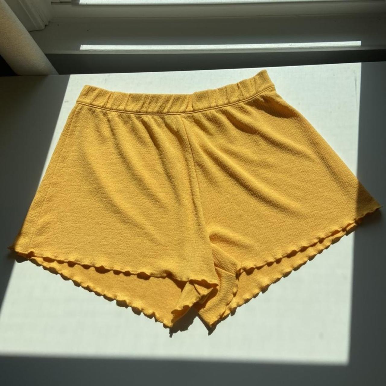 yellow shorts h&m