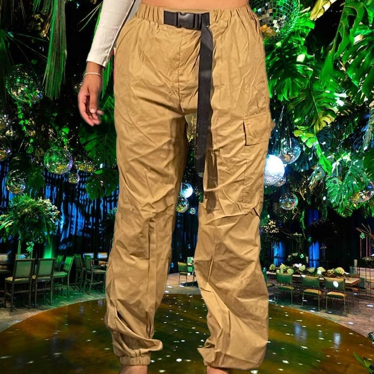 Unbranded Women's Khaki and Tan Joggerstracksuits Depop