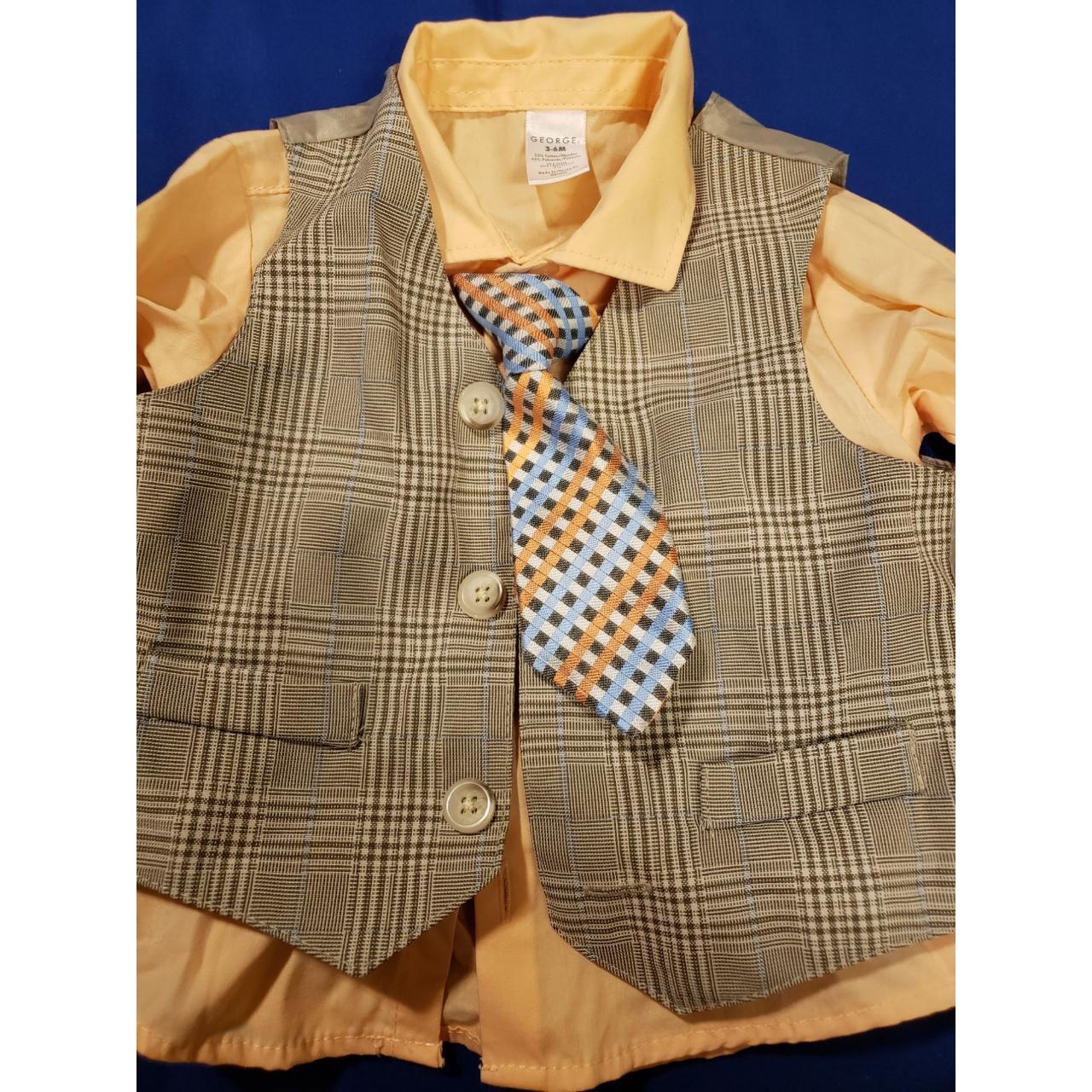 Baby Boys 4 Piece Dress Vest Set Size 36... Depop