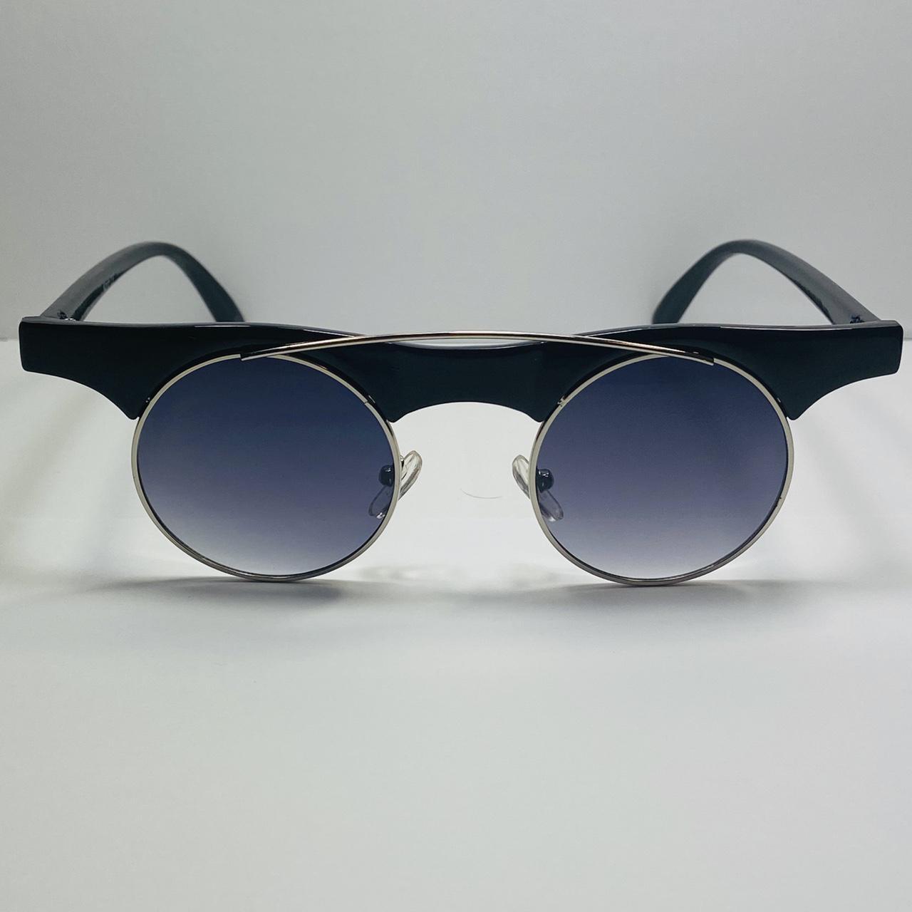 Men's Black and Silver Sunglasses | Depop