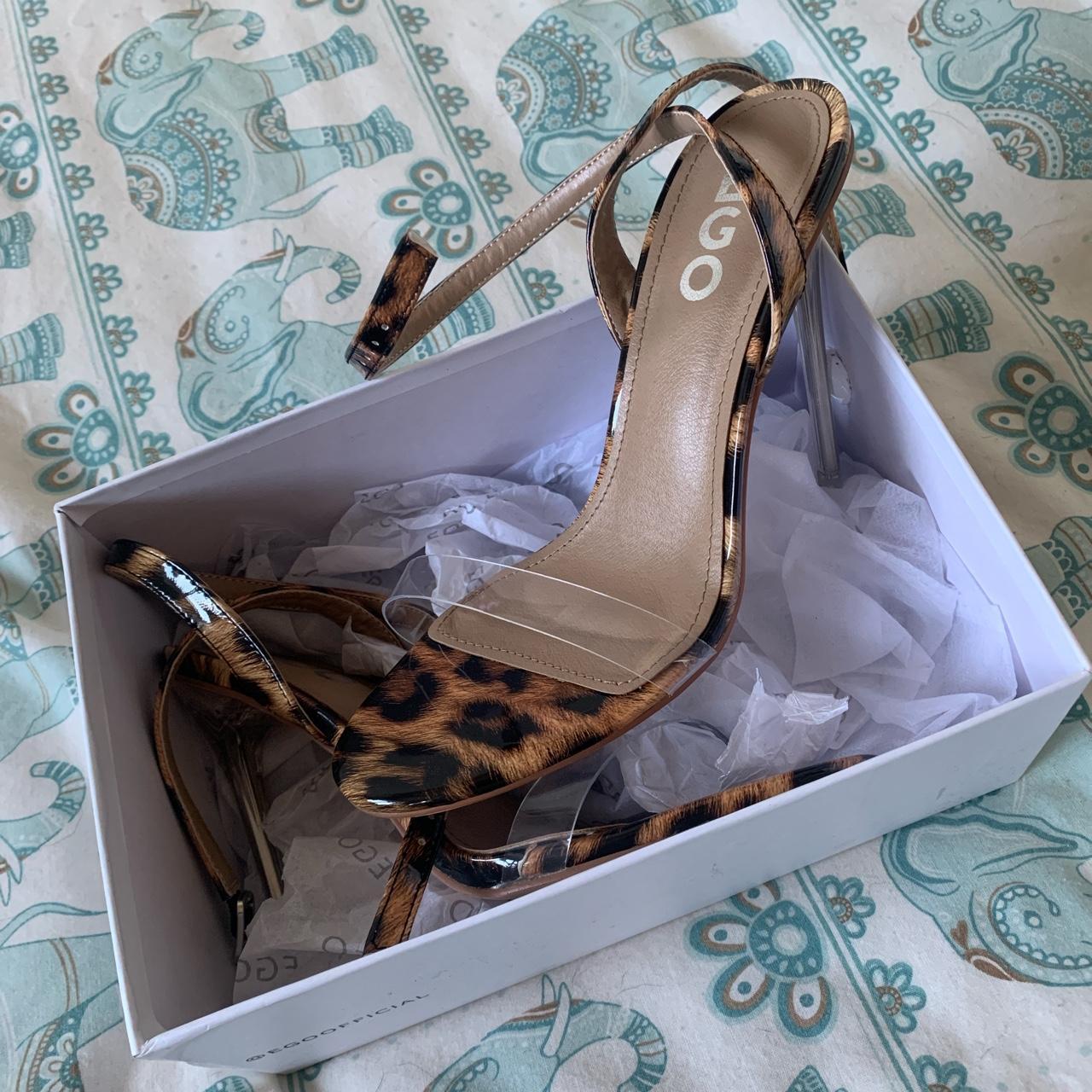 Leopard print sales perspex heels